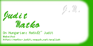 judit matko business card